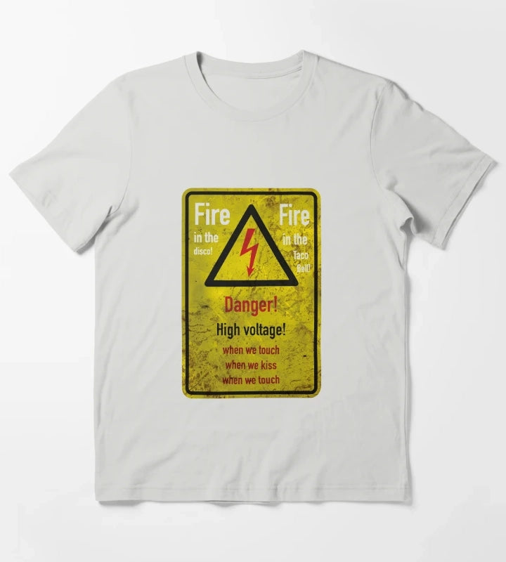 Danger High Voltage T-Shirt Light Grey