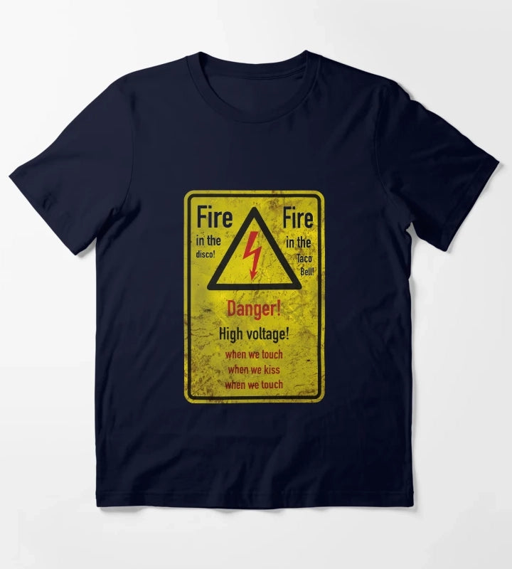 Danger High Voltage T-Shirt Navy