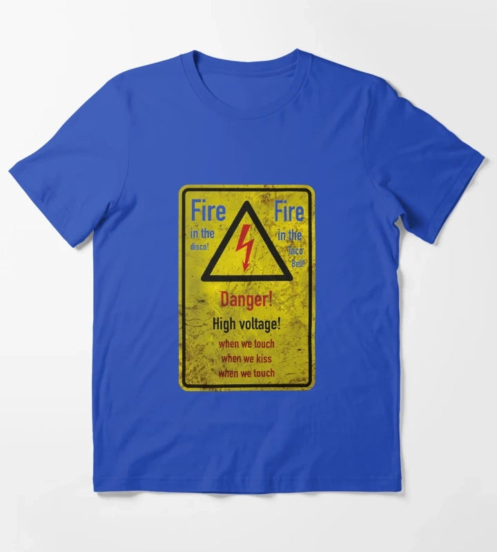 Danger High Voltage T-Shirt Blue