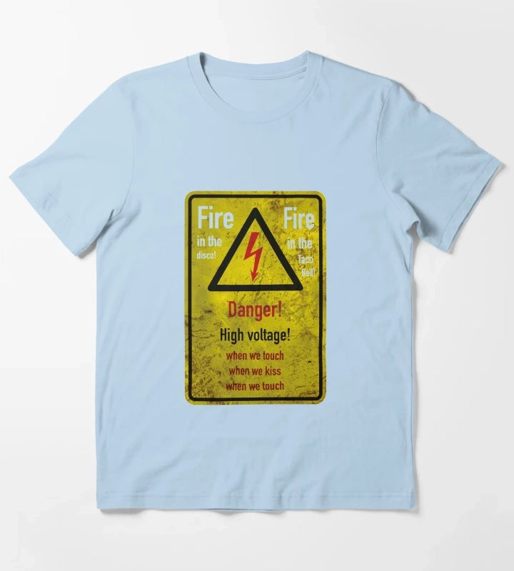Danger High Voltage T-Shirt Sky Blue