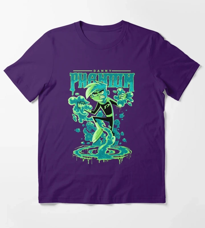 Danny Phantom Ghost Hunting Superhero Power Up T-Shirt Purple
