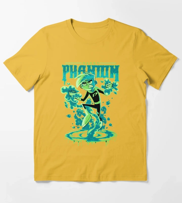 Danny Phantom Ghost Hunting Superhero Power Up T-Shirt Yellow