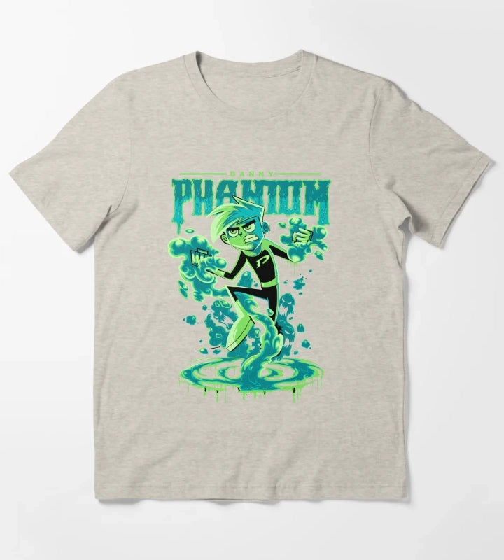 Danny Phantom Ghost Hunting Superhero Power Up T-Shirt Cream