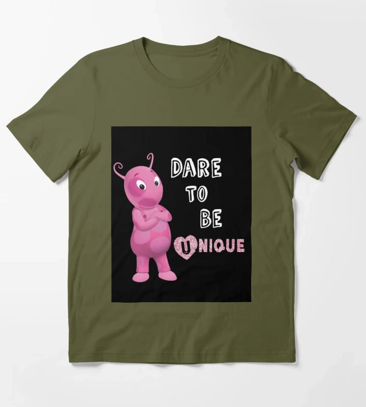 Dare to Be Unique Uniqua T-Shirt Olive Green