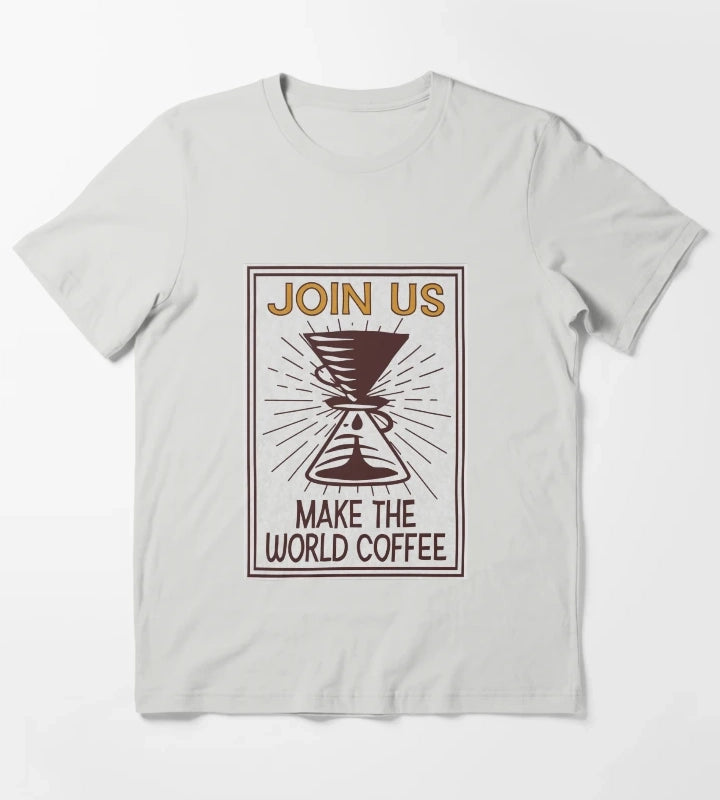 Dark Triangle Coffee T-Shirt Light Grey