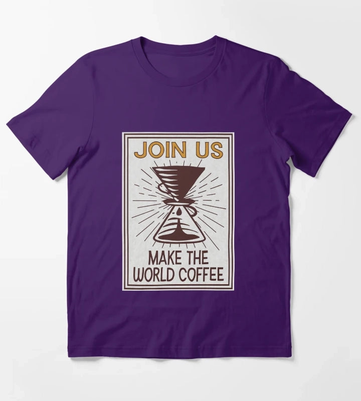 Dark Triangle Coffee T-Shirt Purple