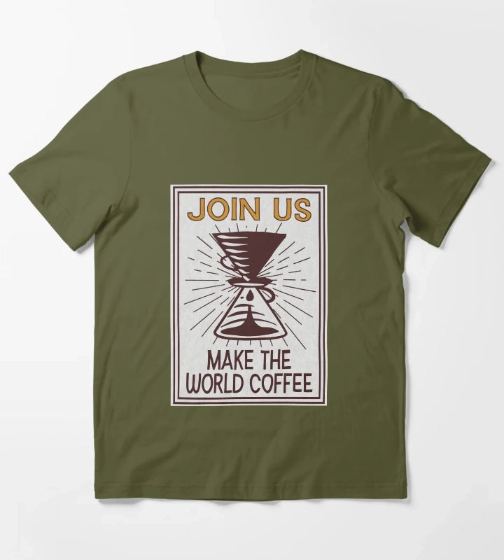Dark Triangle Coffee T-Shirt Olive Green