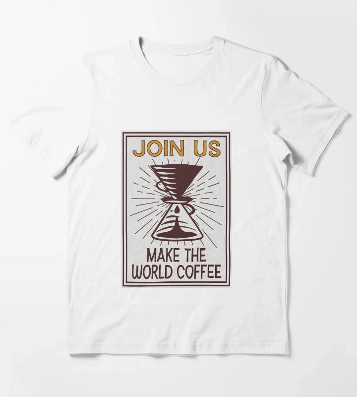 Dark Triangle Coffee T-Shirt White