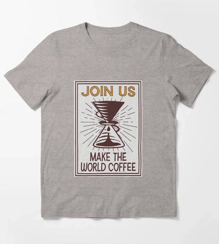 Dark Triangle Coffee T-Shirt Heather Grey