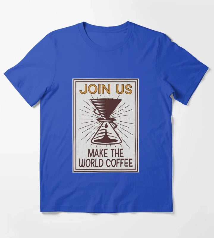 Dark Triangle Coffee T-Shirt Blue