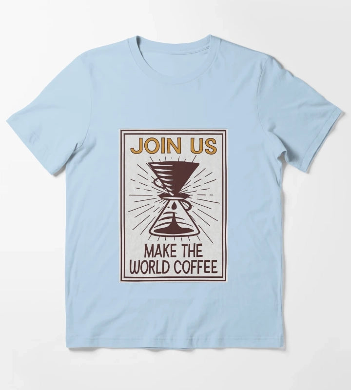 Dark Triangle Coffee T-Shirt Sky Blue
