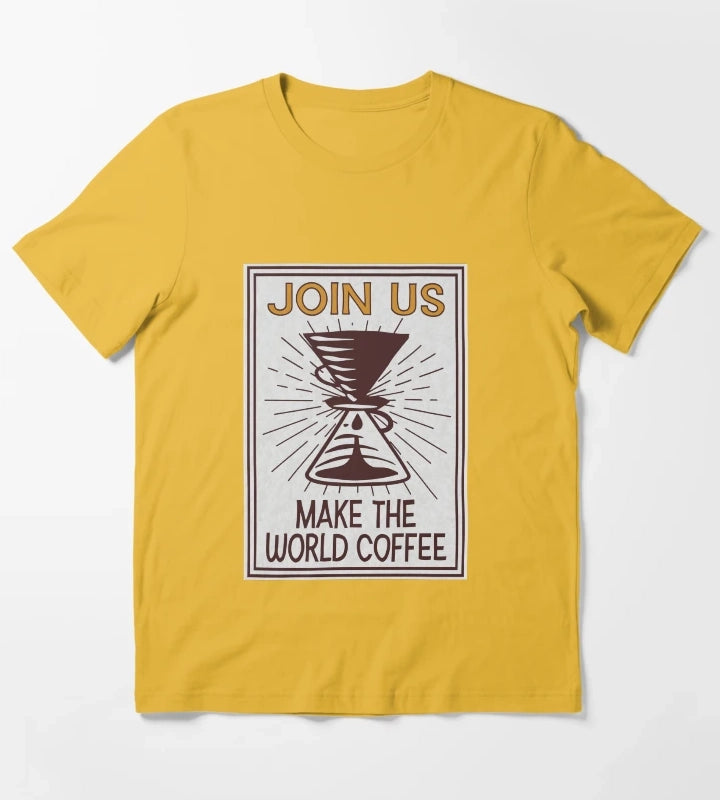 Dark Triangle Coffee T-Shirt Yellow