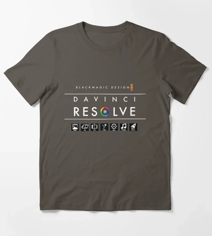 Davinci Resolve Tshirt Apparels Accessories T-Shirt Dark Grey