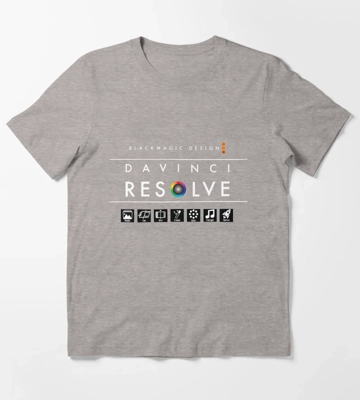 Davinci Resolve Tshirt Apparels Accessories T-Shirt Heather Grey