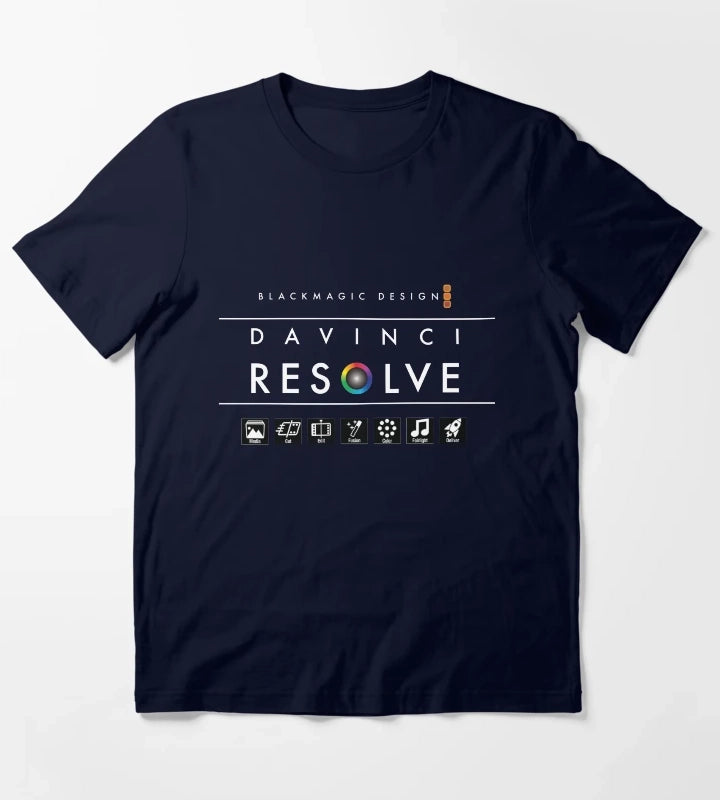 Davinci Resolve Tshirt Apparels Accessories T-Shirt Navy