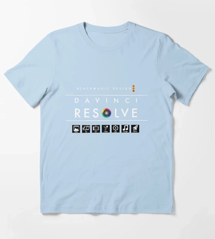 Davinci Resolve Tshirt Apparels Accessories T-Shirt Sky Blue