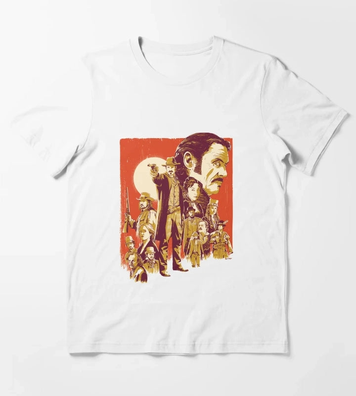 Day Gift Deadwood Hbo Series Artwork Halloween T-Shirt White