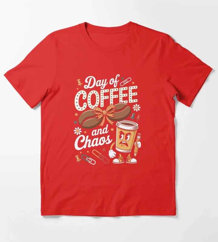 Day of COFFEE and Chaos T-Shirt Red