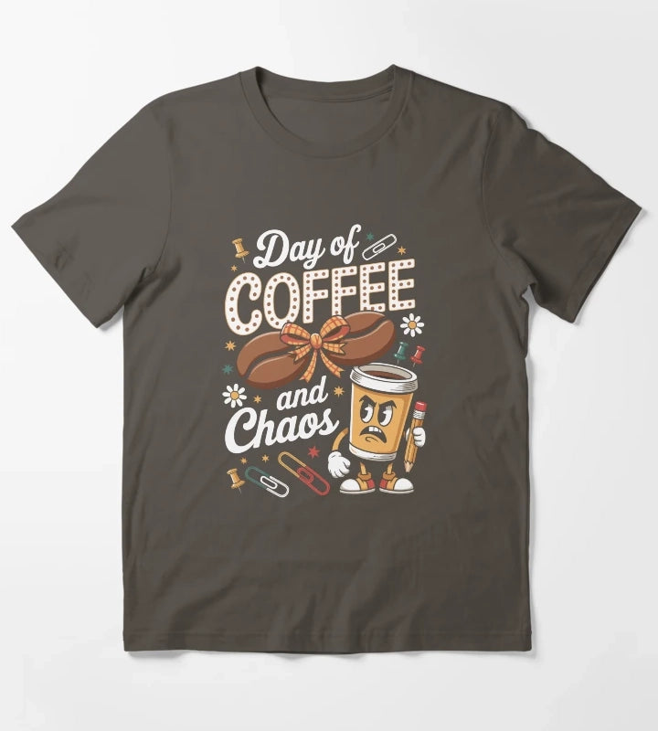 Day of COFFEE and Chaos T-Shirt Dark Grey