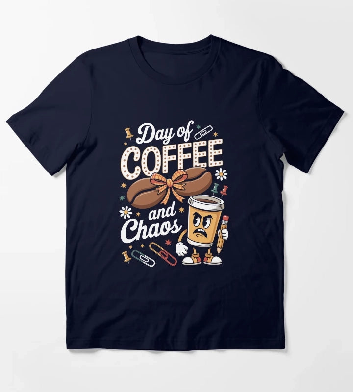 Day of COFFEE and Chaos T-Shirt Navy