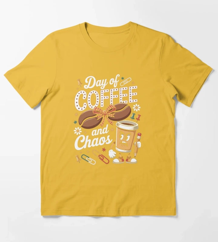 Day of COFFEE and Chaos T-Shirt Yellow