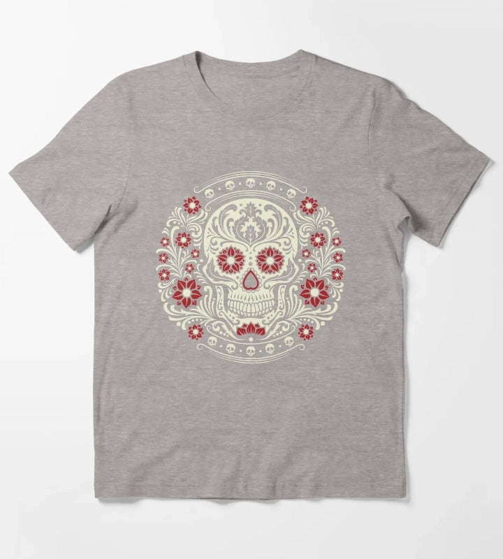 Day of the Dead T-Shirt Heather Grey