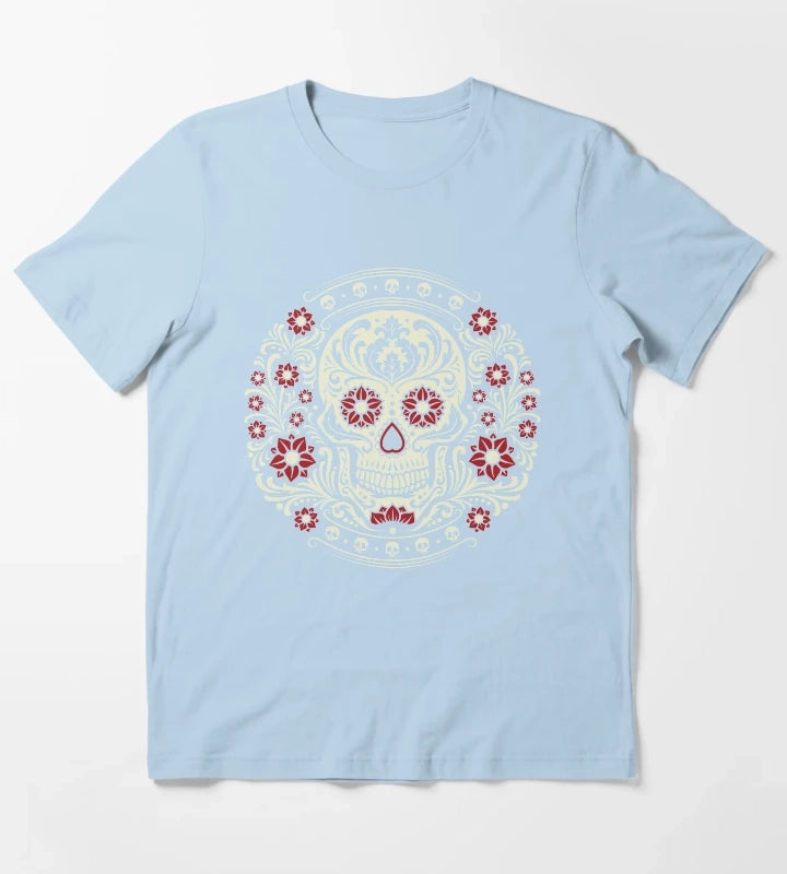 Day of the Dead T-Shirt Sky Blue