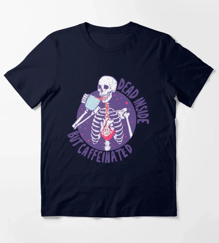 Dead inside but caffeinated T-Shirt Navy