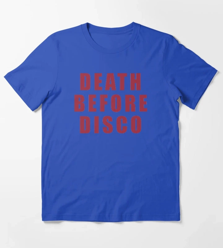 Death Before Disco Stripes T-Shirt Blue
