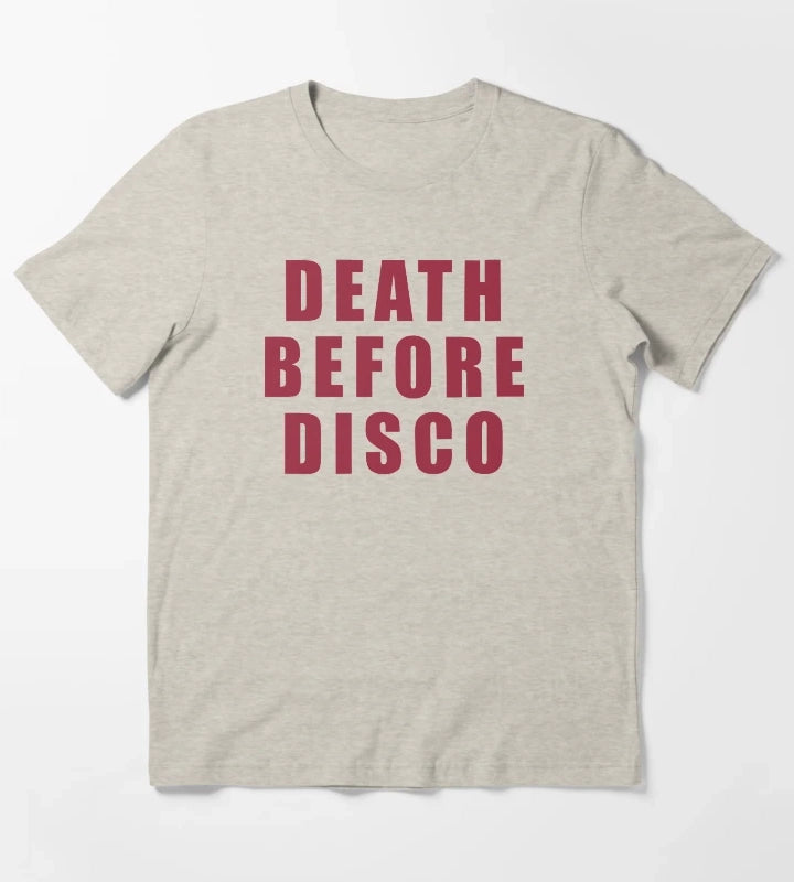 Death Before Disco Stripes T-Shirt Cream