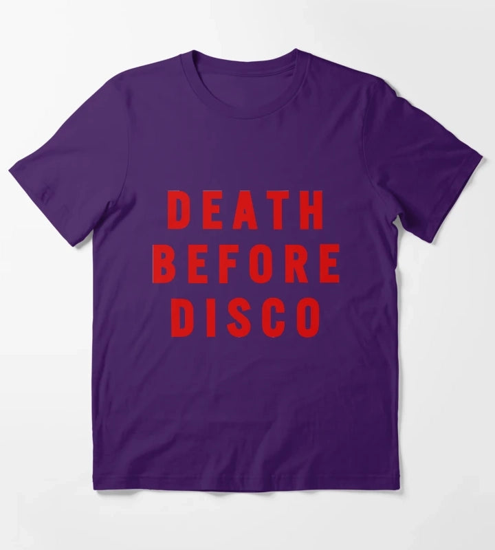 Death Before Disco Stripes movie sweater statement T-Shirt Purple