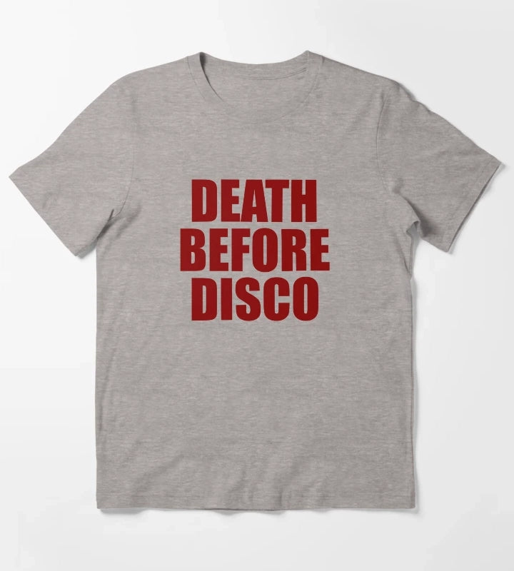 Death Before Disco T-Shirt Heather Grey