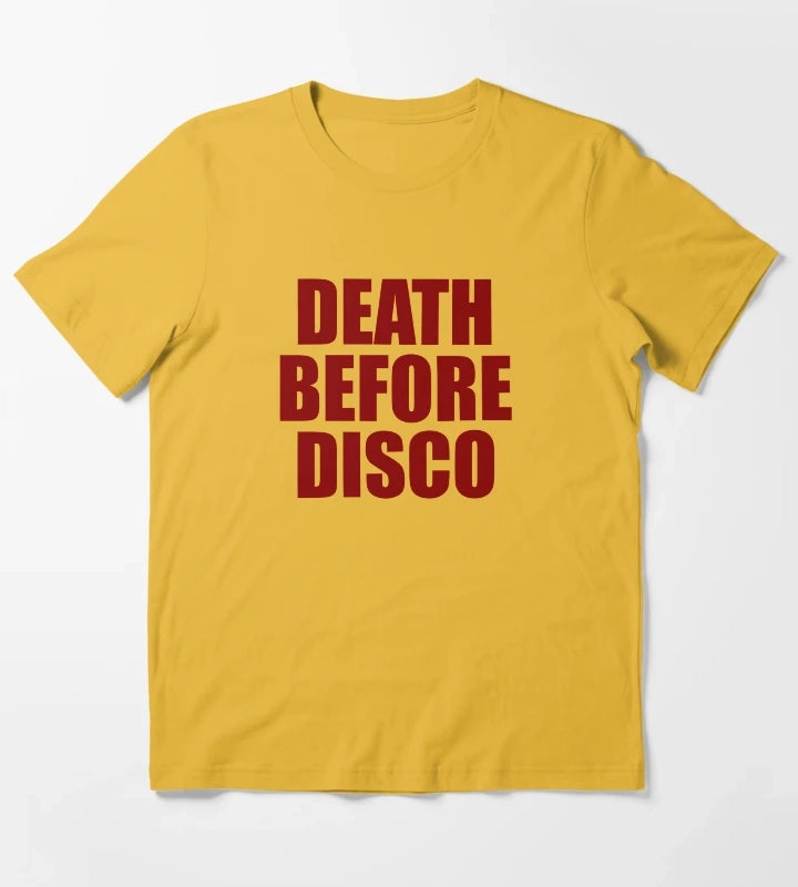 Death Before Disco T-Shirt Yellow