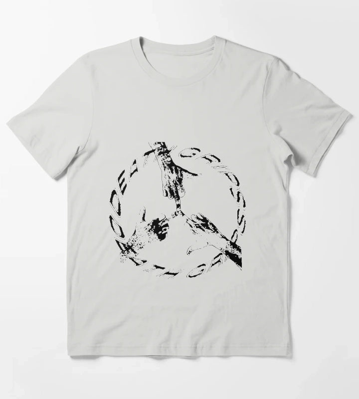 Death Grips Peace Daisy T-Shirt Light Grey