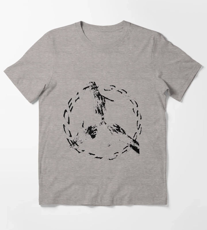 Death Grips Peace Daisy T-Shirt Heather Grey