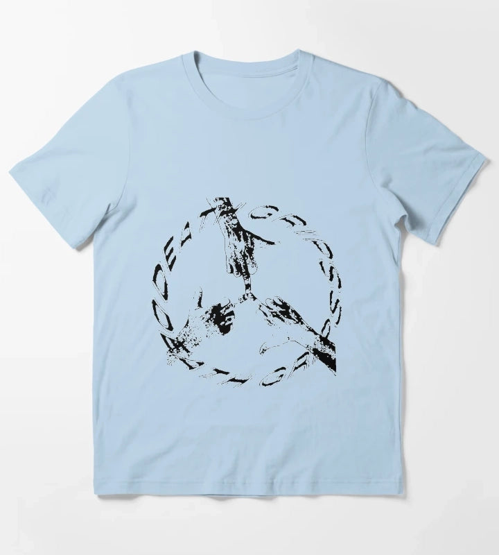 Death Grips Peace Daisy T-Shirt Sky Blue