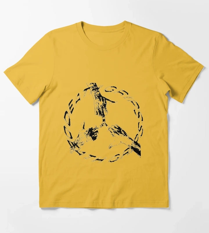 Death Grips Peace Daisy T-Shirt Yellow