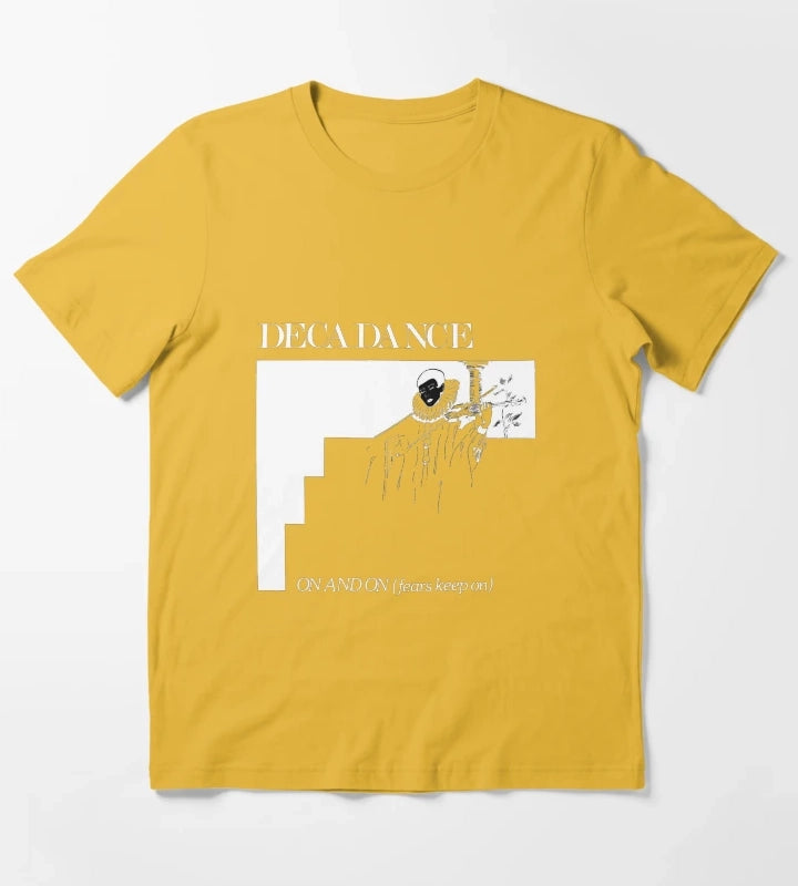 Decadance on and on LP vinyl 80s electronic italo disco synthpop music T-Shirt Yellow