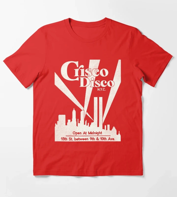 Defunct Crisco Disco 70s 80s Gay Nightclub NYC T-Shirt Red