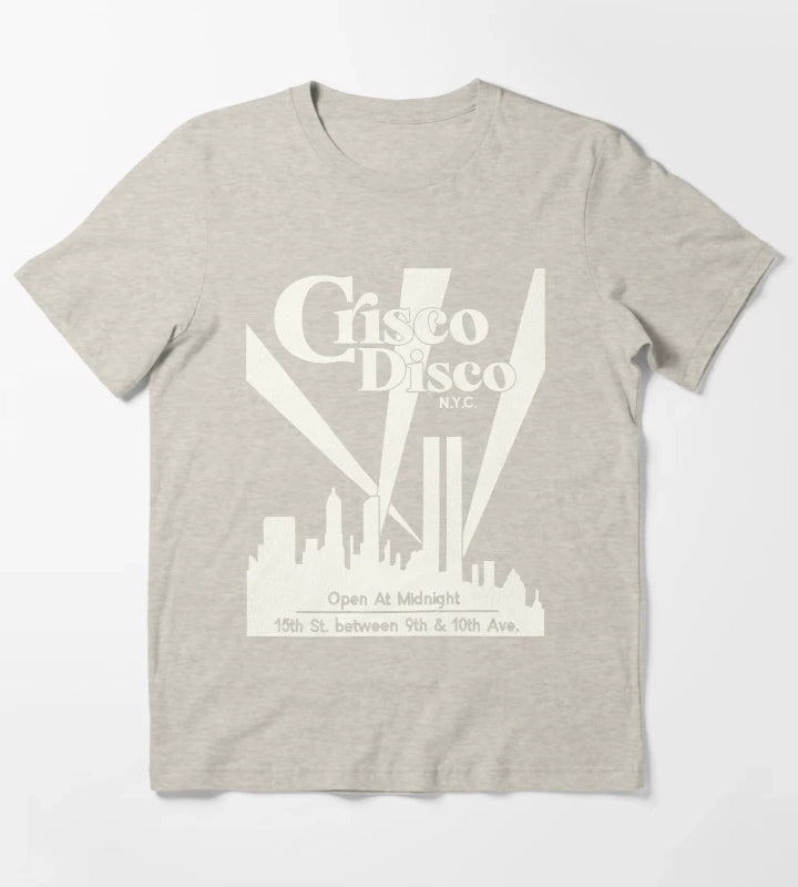 Defunct Crisco Disco 70s 80s Gay Nightclub NYC T-Shirt Cream