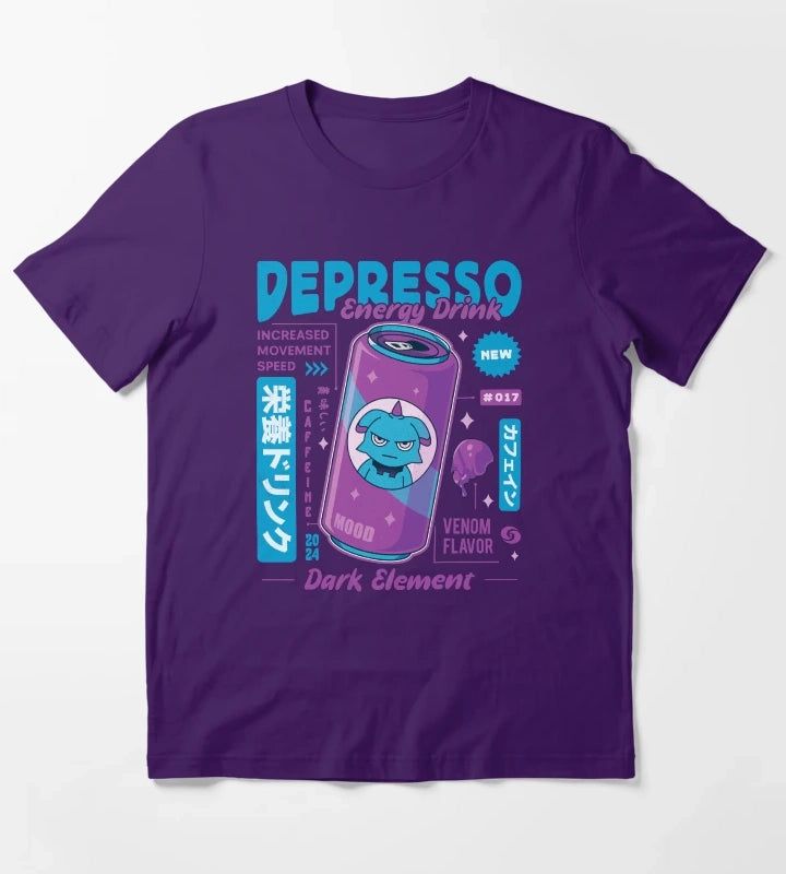 Depresso Energy Drink T-Shirt Purple