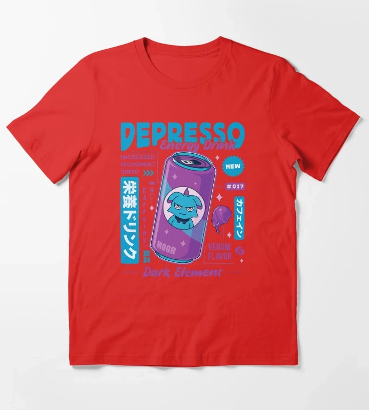 Depresso Energy Drink T-Shirt Red