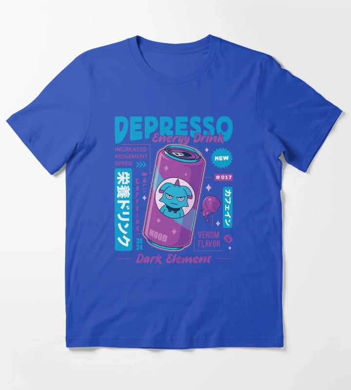 Depresso Energy Drink T-Shirt Blue