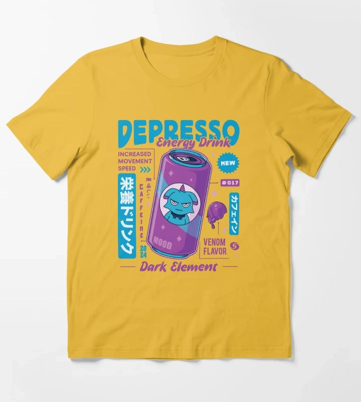 Depresso Energy Drink T-Shirt Yellow