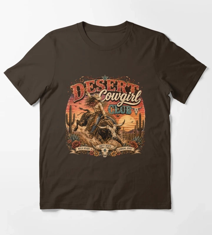 Desert cowgirl rodeo spirit T-Shirt Brown