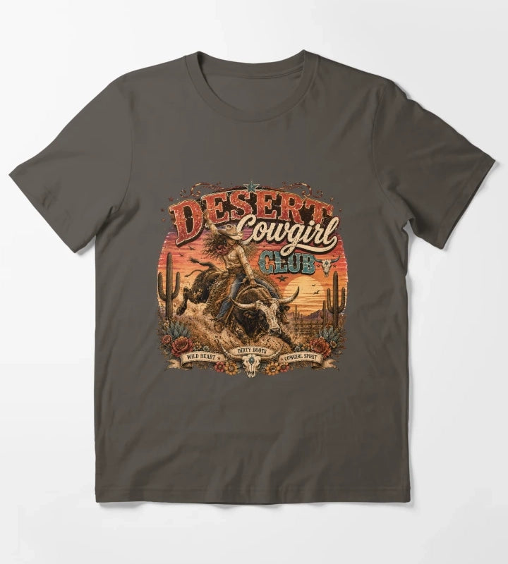 Desert cowgirl rodeo spirit T-Shirt Dark Grey
