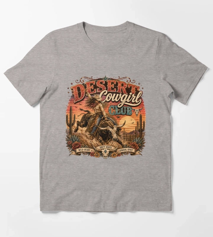 Desert cowgirl rodeo spirit T-Shirt Heather Grey