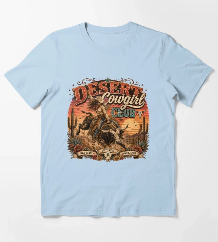 Desert cowgirl rodeo spirit T-Shirt Sky Blue