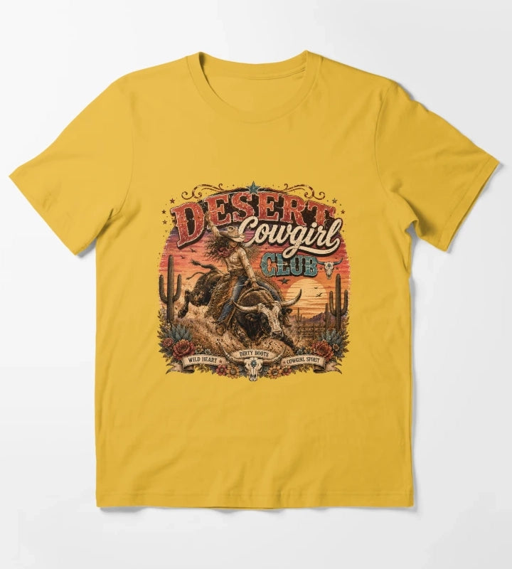 Desert cowgirl rodeo spirit T-Shirt Yellow
