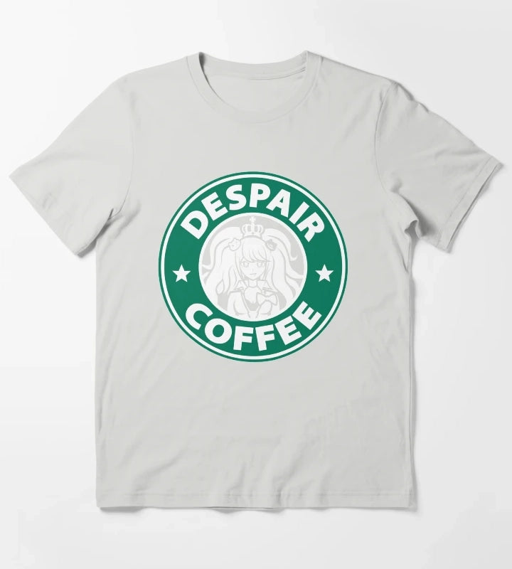 Despair Coffee Danganronpa T-Shirt Light Grey